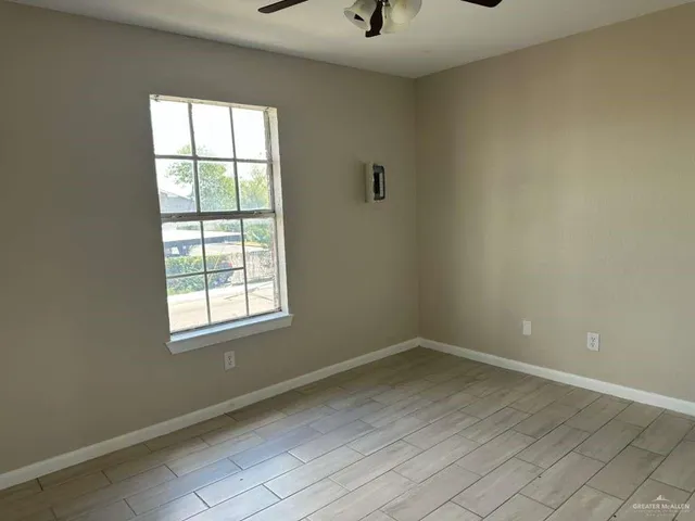 an empty room with a window