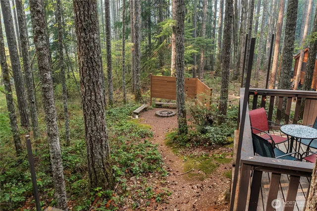a backyard of a house