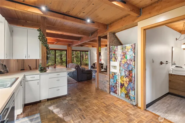 a very nice looking room with a large window