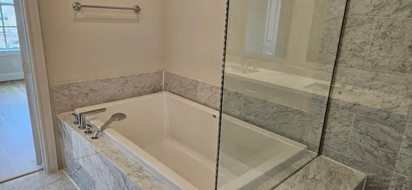 a view of a room with an empty space