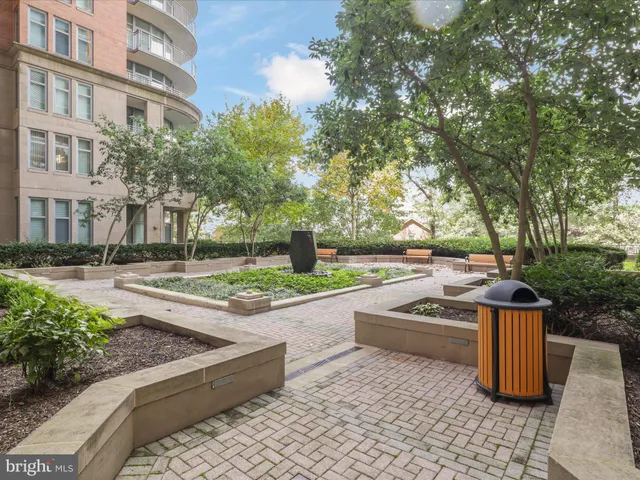 a park view with a bench
