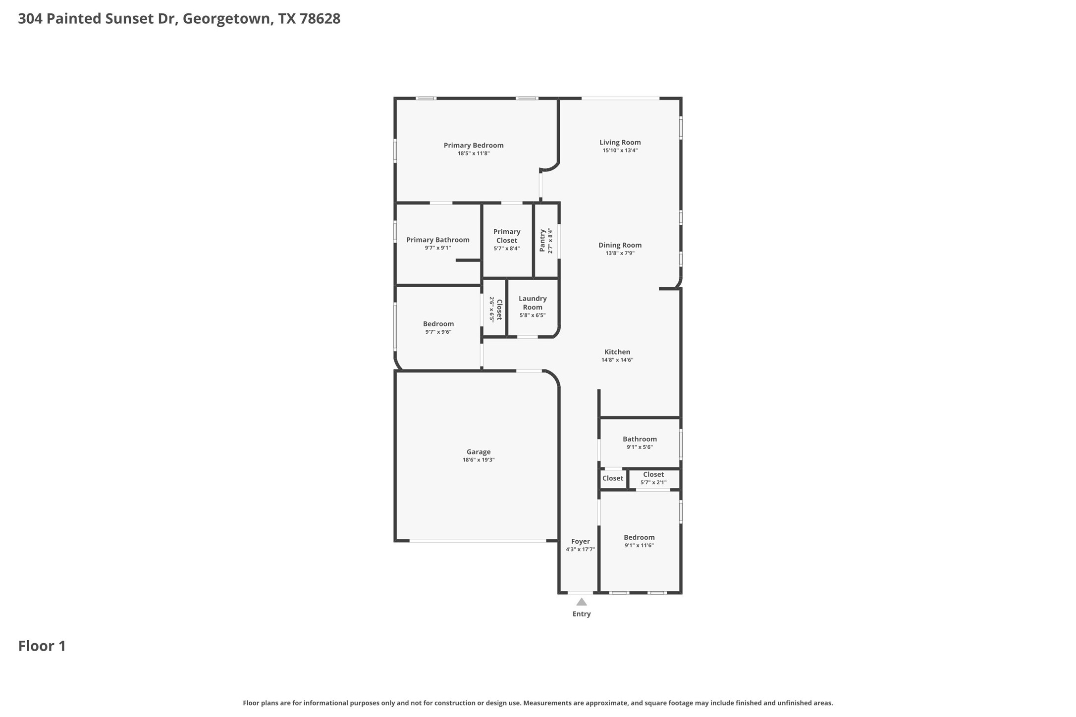 304 Painted Sunset Drive Georgetown, TX 78628 - Photo 38 of 38 a picture of a floor plan