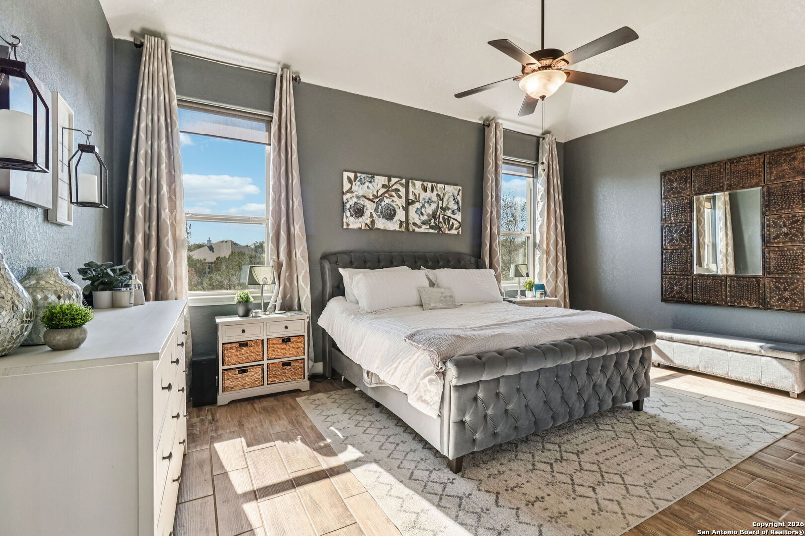 1074 Boulder New Braunfels, TX 78132 - Photo 23 of 40 a bedroom with a large bed and a window