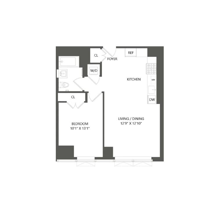 3 Court Square, Unit 2010 Queens, NY 11101 - Photo 14 of 14 Floor Plan