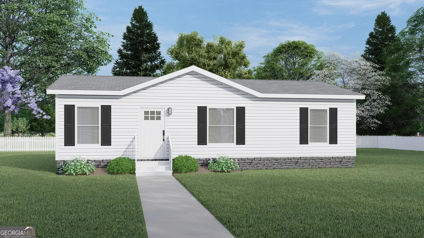 front view of a house and a yard