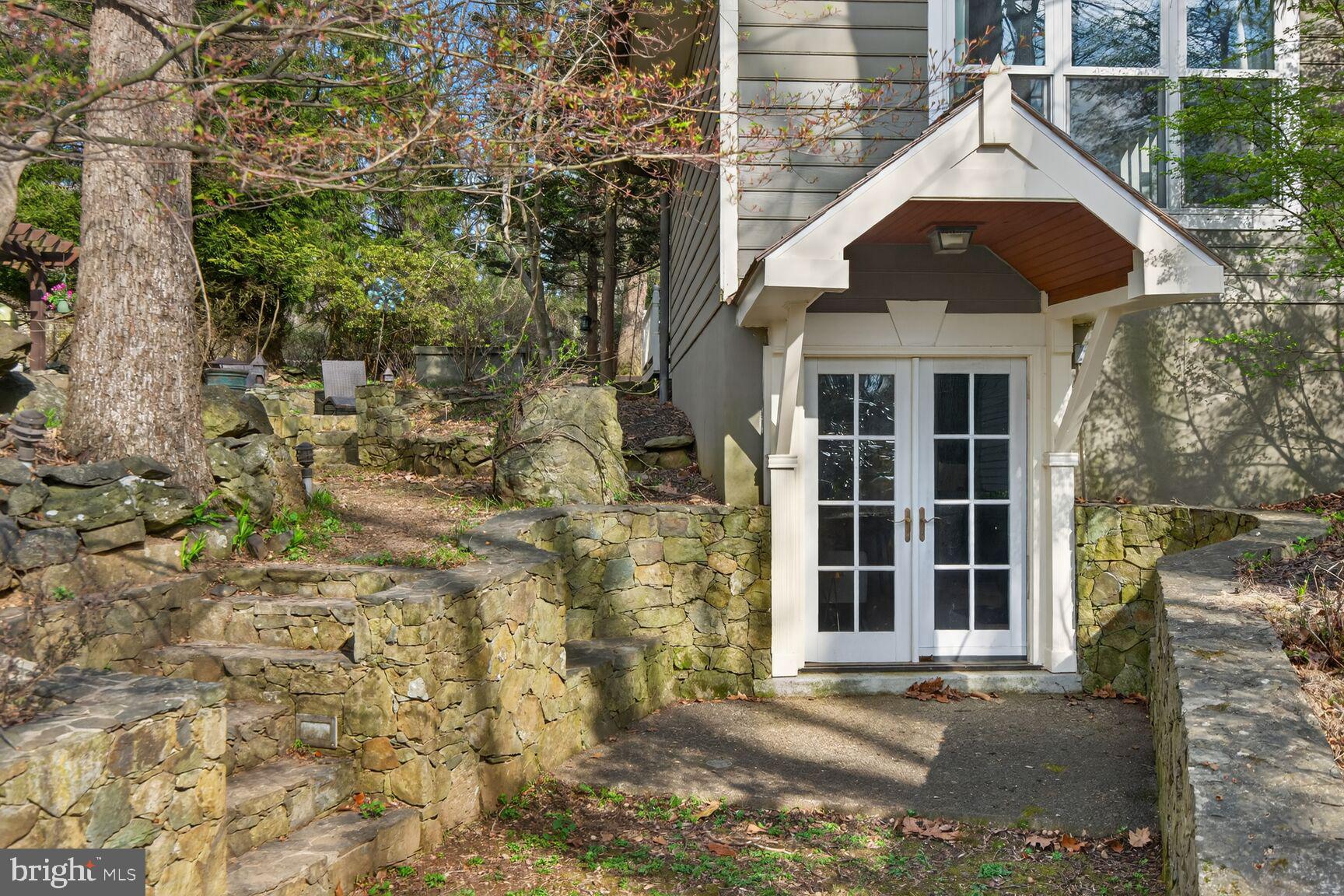 17641 Raven Rocks Road Bluemont, VA 20135 - Photo 77 of 109 Private Patio with Built-in Seating at Office Door