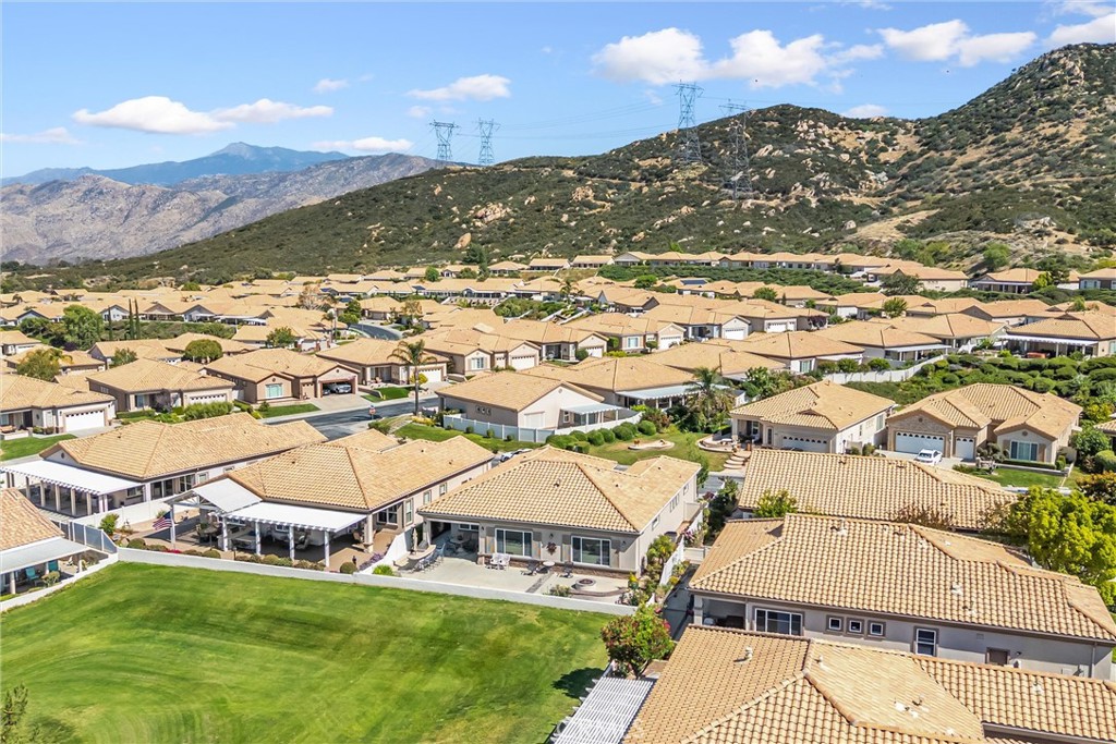 5233 Hampton Road Banning, CA 92220 - Photo 45 of 46 an aerial view of residential houses with outdoor space and river
