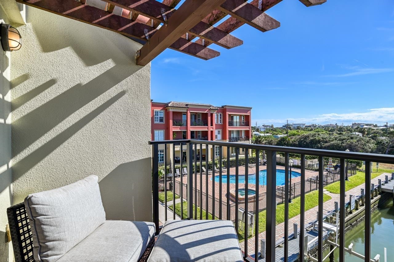 120 Sunset Harbor Way, Unit 204 St. Augustine, FL 32080 - Photo 32 of 49 a view of a balcony with furniture