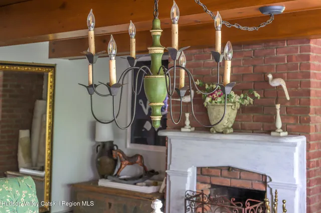 a view of a livingroom with wooden floor