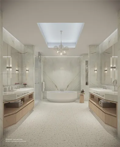 a large white kitchen with a stove and cabinets