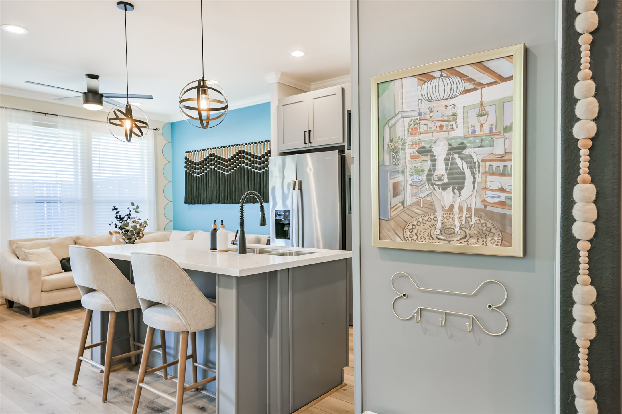1010 Melneeka Lane Houston, TX 77091 - Photo 9 of 37 Gather with friends in the kitchen.