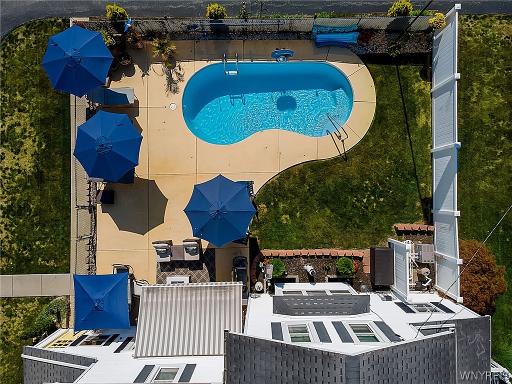 6889 Sand Hill Road Newstead, NY 14001 - Photo 29 of 50 Drone shot of pool area