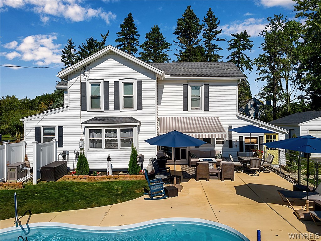 6889 Sand Hill Road Newstead, NY 14001 - Photo 30 of 50 Side fenced in patio and pool