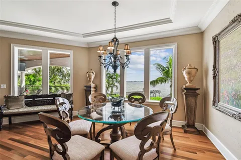 a bedroom with a bed and a table in it