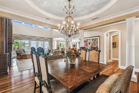 a workspace with furniture and a bookshelf