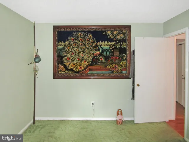 a view of a garage with storage