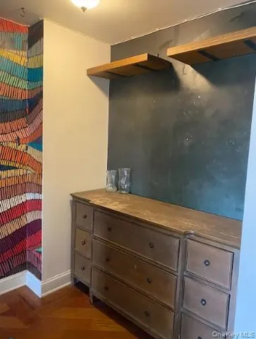 a close view of closet