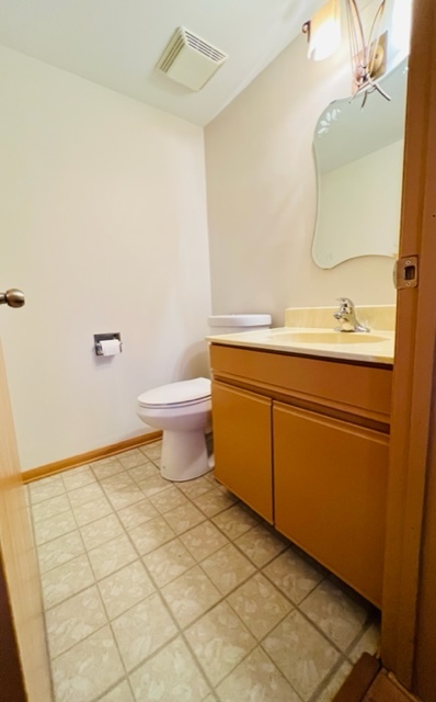 716 Sutton Circle Wheeling, IL 60090 - Photo 19 of 38 a bathroom with a sink a toilet and mirror