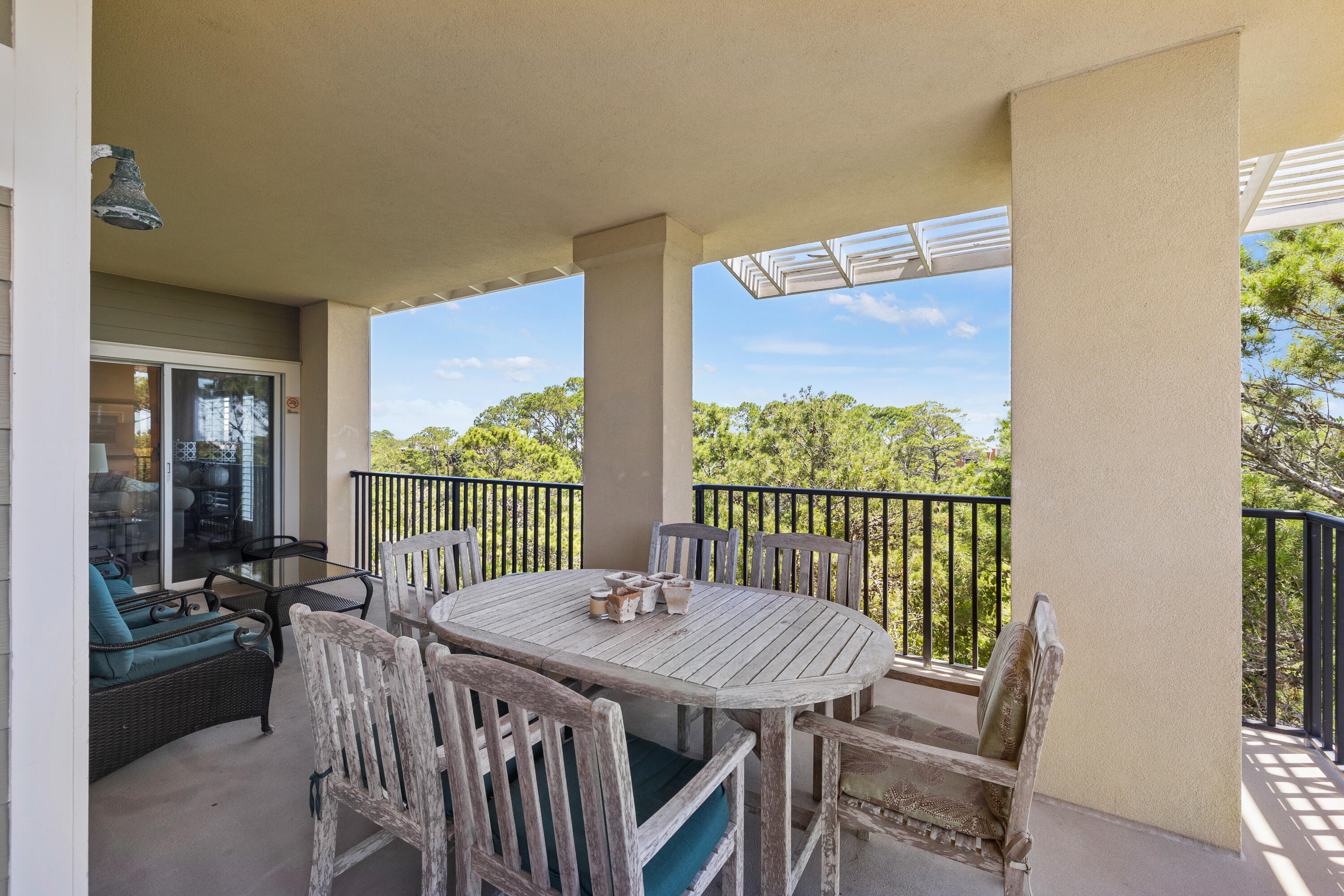 1732 West County Highway 30A, Unit 403R Santa Rosa Beach, FL 32459 - Photo 17 of 57 a view of a dining room with furniture window and outside view