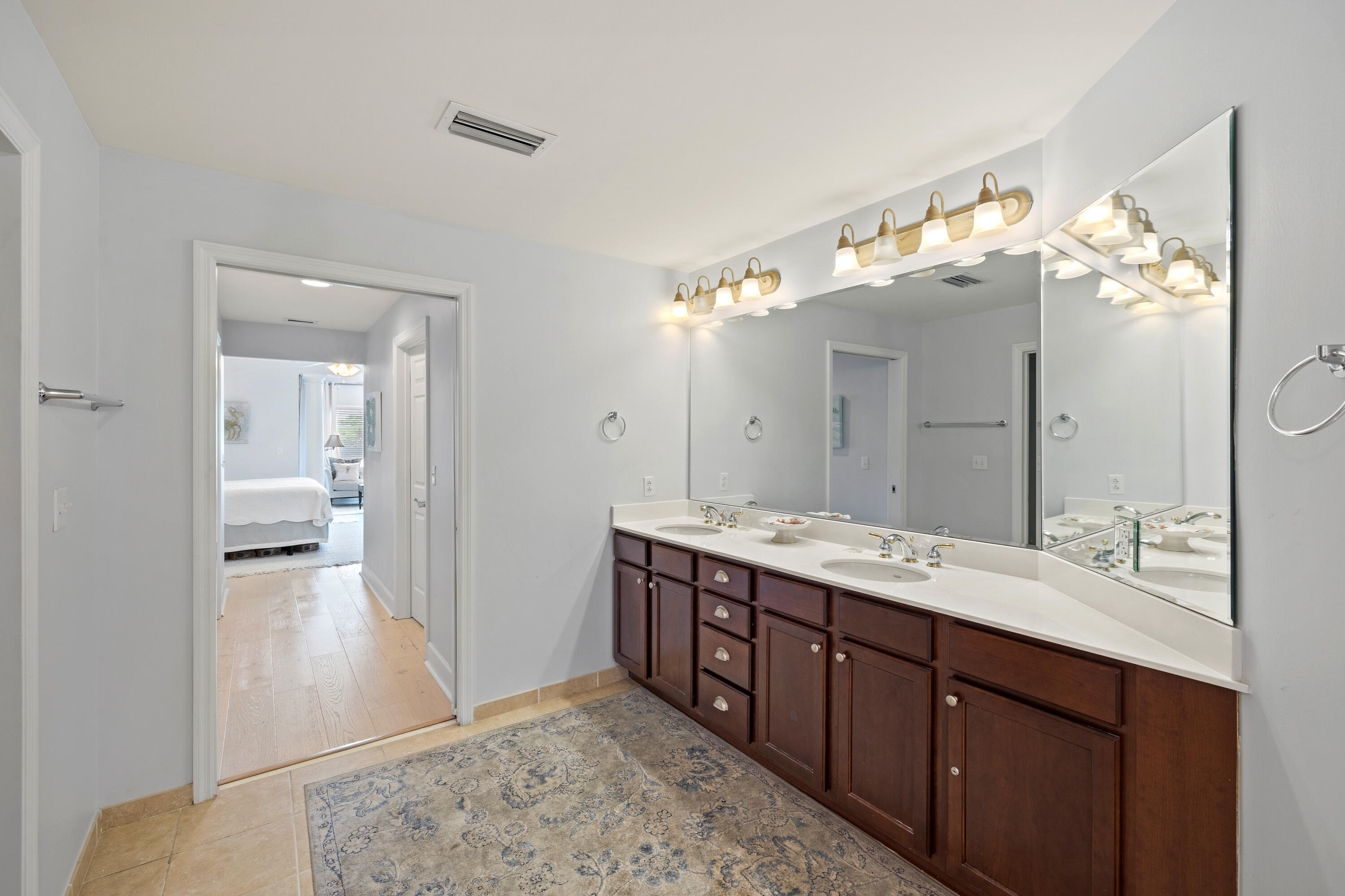 1732 West County Highway 30A, Unit 403R Santa Rosa Beach, FL 32459 - Photo 23 of 57 a spacious bathroom with a double vanity sink mirror and double