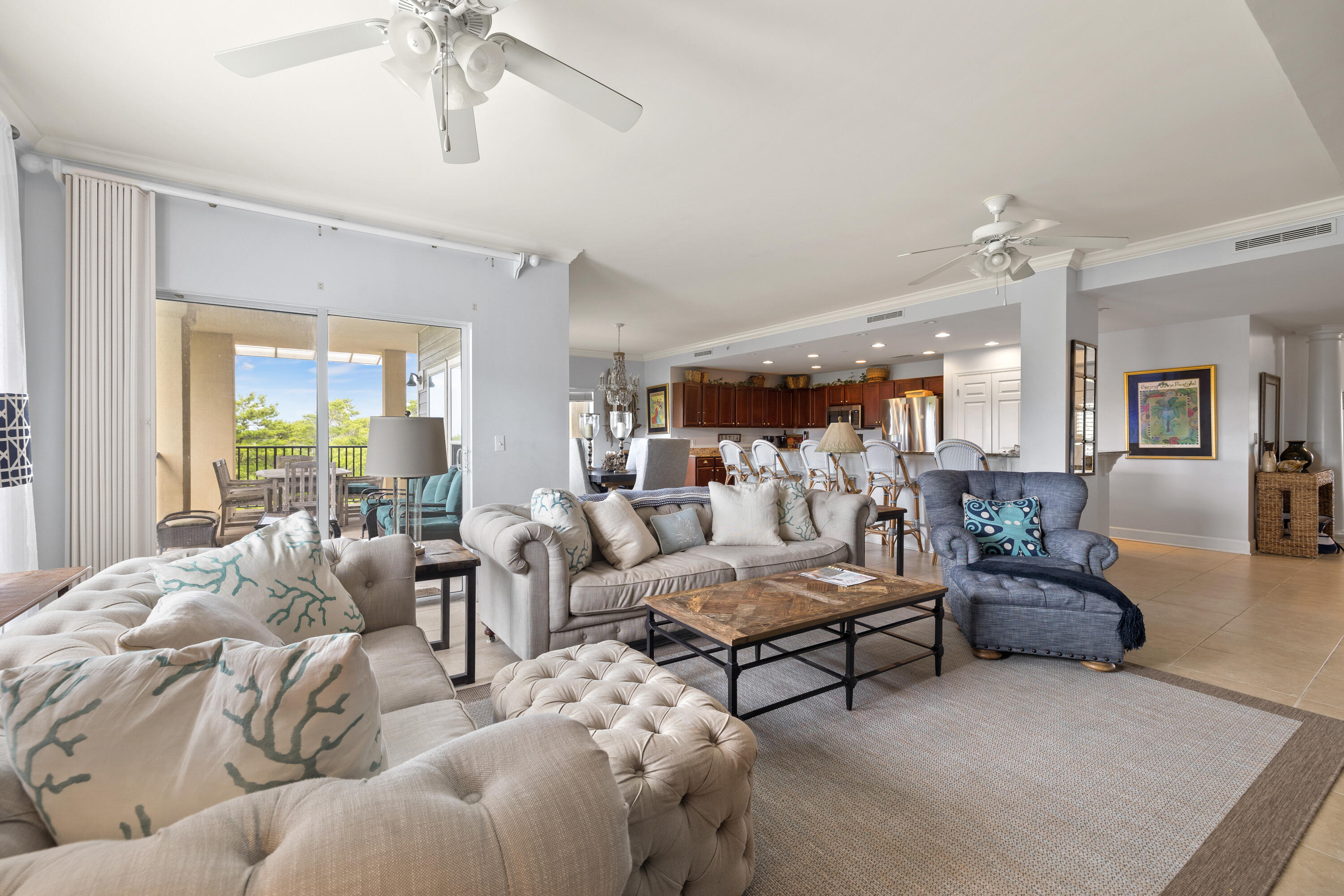1732 West County Highway 30A, Unit 403R Santa Rosa Beach, FL 32459 - Photo 6 of 57 a living room with furniture and a large window