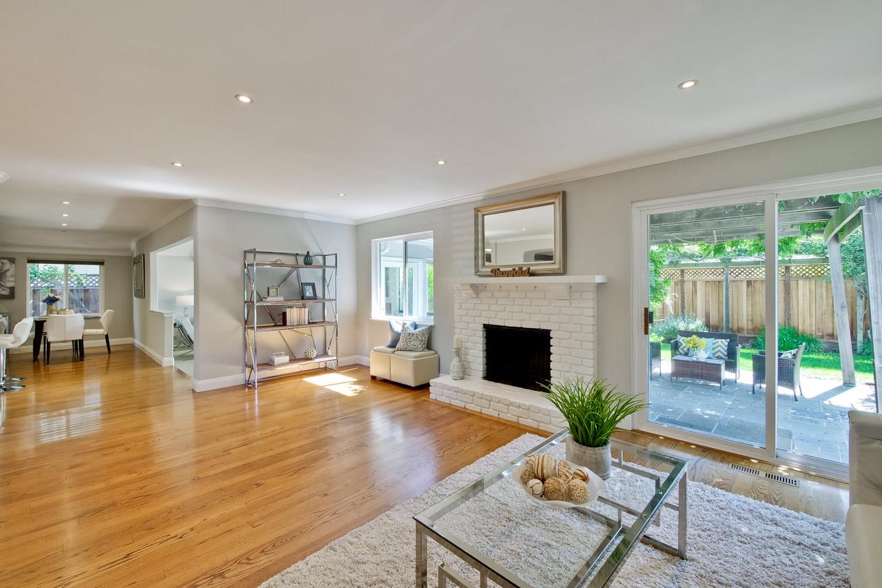 1875 Appletree Lane Mountain View, CA 94040 - Photo 2 of 39 a living room with furniture and a fireplace