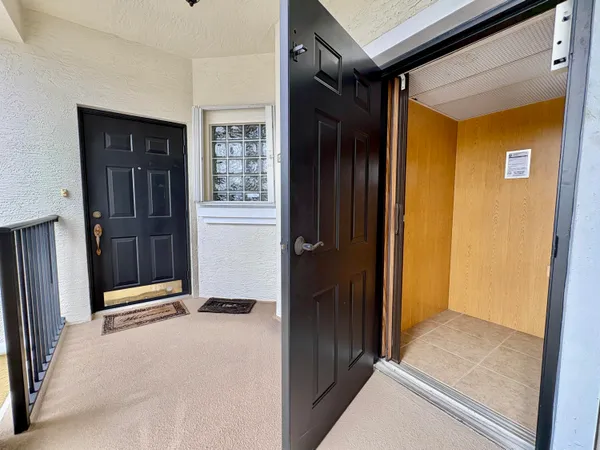 a view of the front door of the house