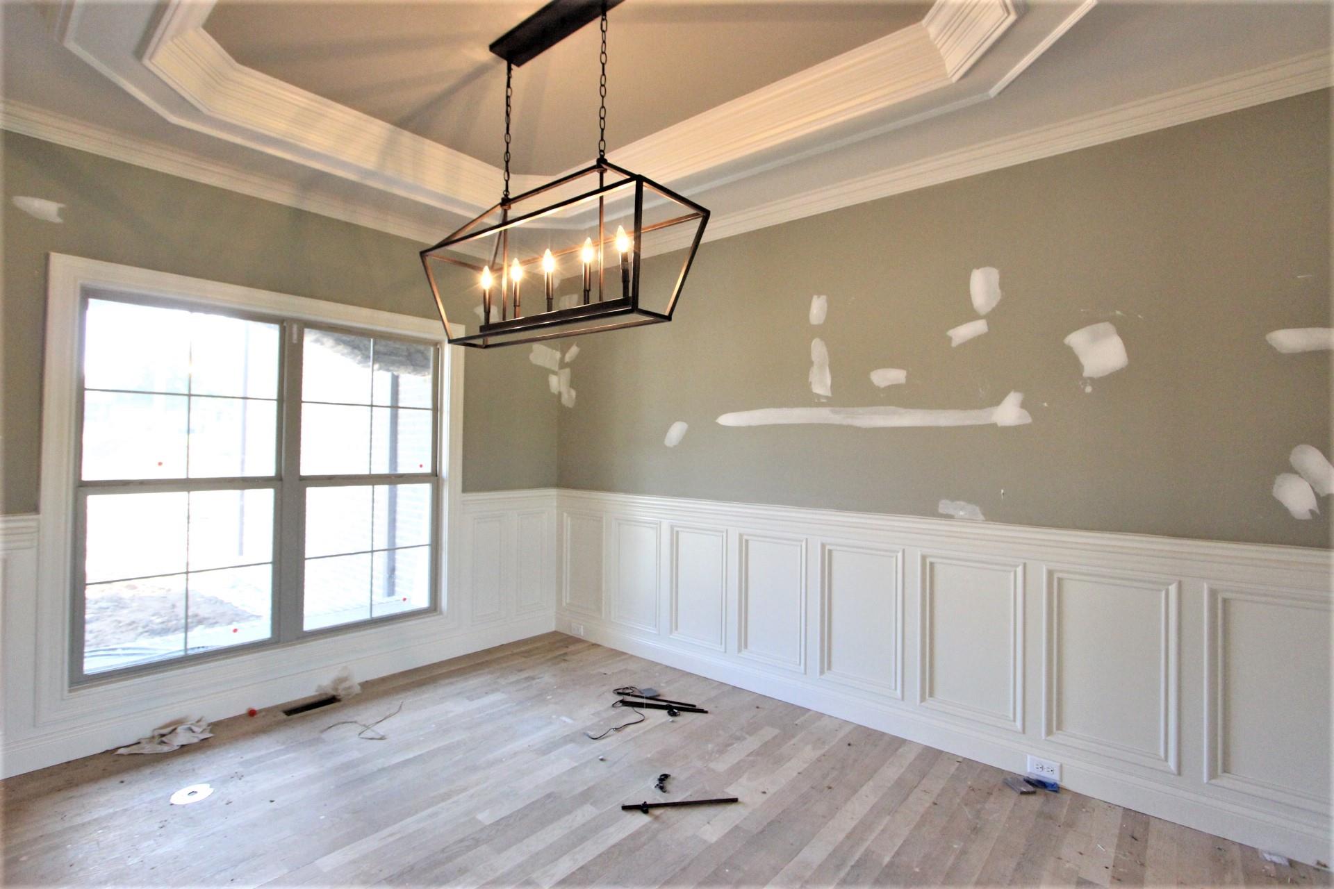 Formal Dining Room With Custom Trim Work