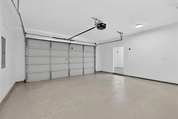 a view of a garage