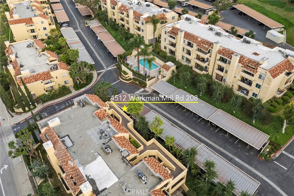 4512 Workman Mill Road Whittier, CA 90601 - Photo 4 of 28 Ariel view of complex with address marker