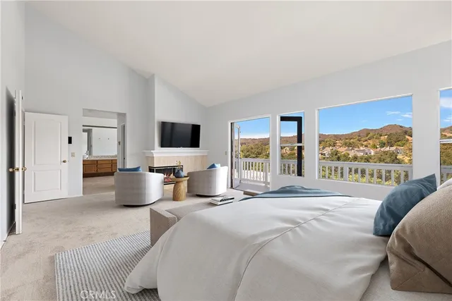 a room with window and table