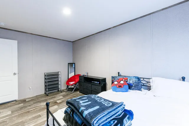 a bathroom with a shower and a toilet