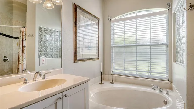 a bathroom with a sink and a bathtub