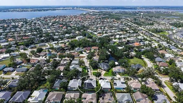 a view of a park with slides