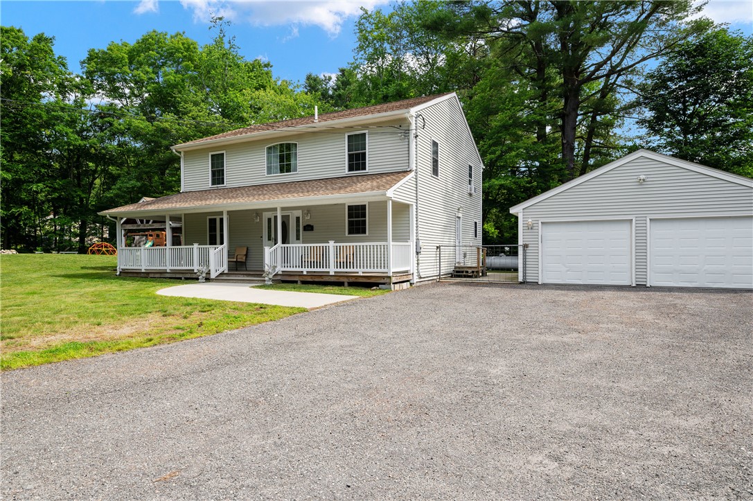 516 Durfee Hill Road Glocester, RI 02814 - Photo 36 of 41 516 Durfee Hill Rd - Front Of House with 2 Car Garage Angle 2