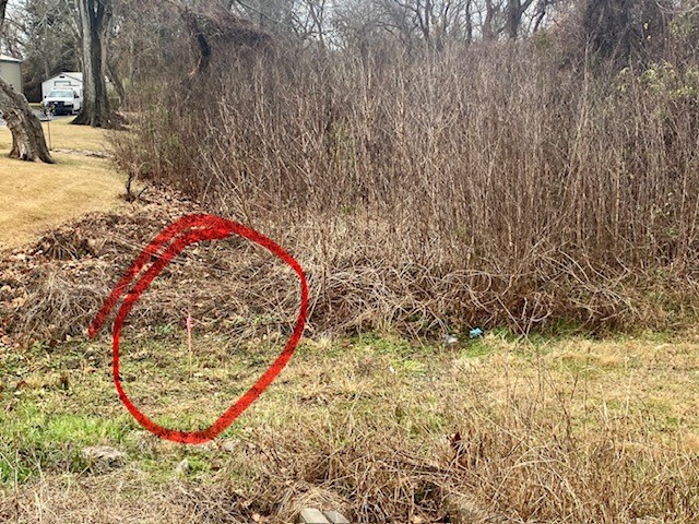 5204 Knight Road Rosharon, TX 77583 - Photo 10 of 12 This stake is where the front left corner of the property is.