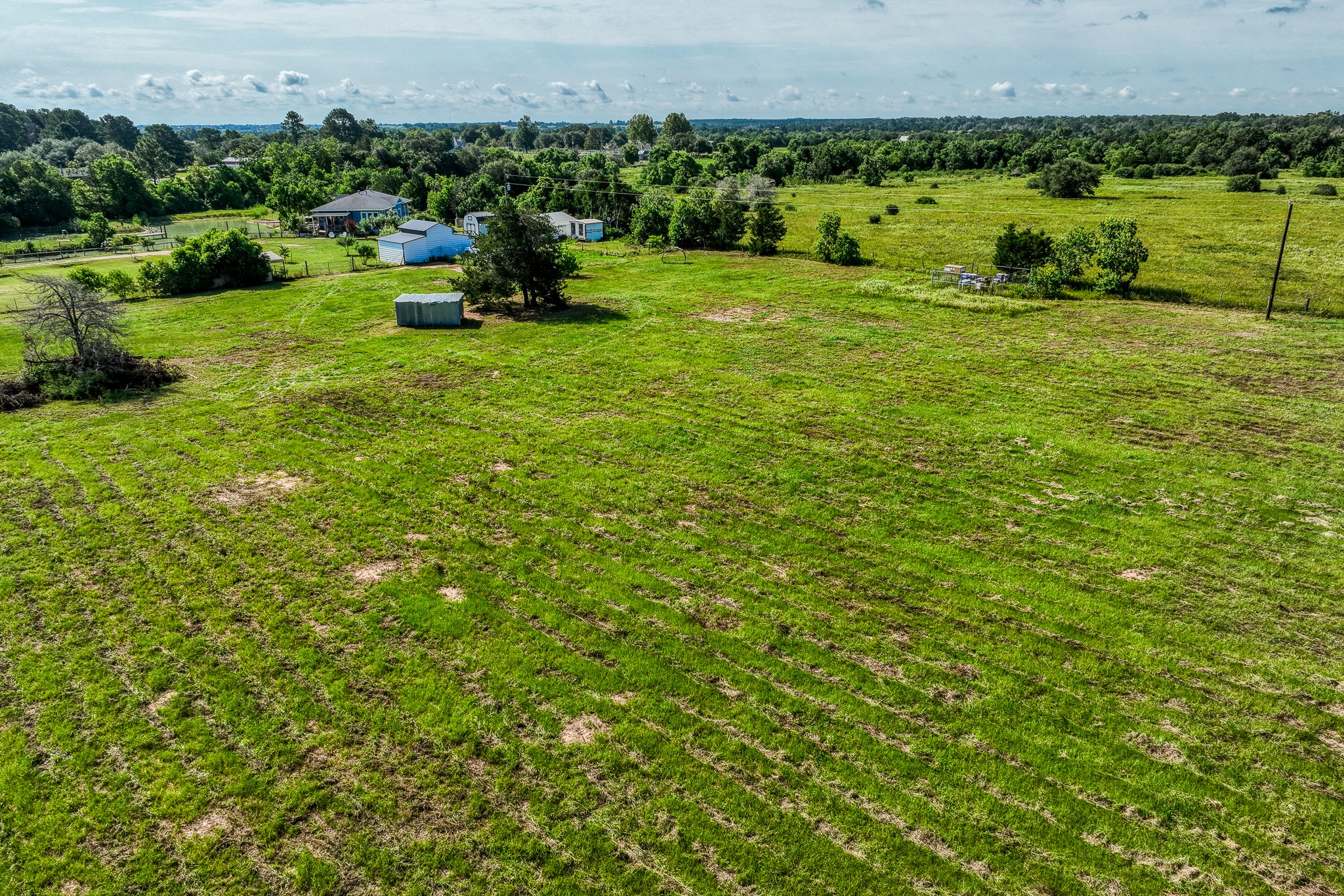 10347 Pless Road Cat Spring, TX 78933 - Photo 18 of 19 a view of a garden with a building in the background