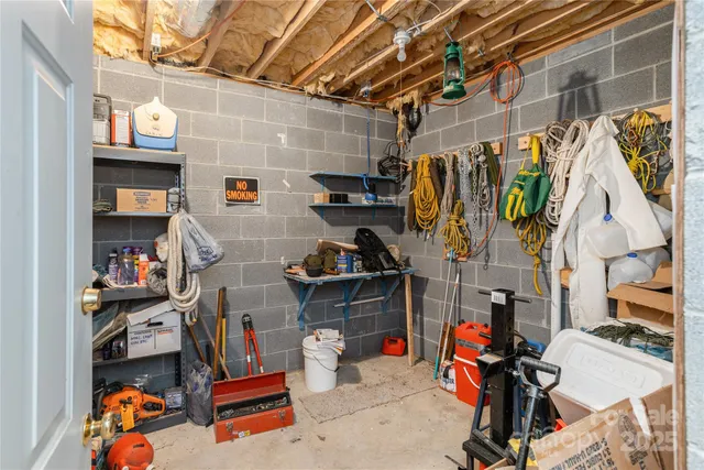 a view of storage and utility room