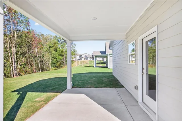 a house view with a outdoor space