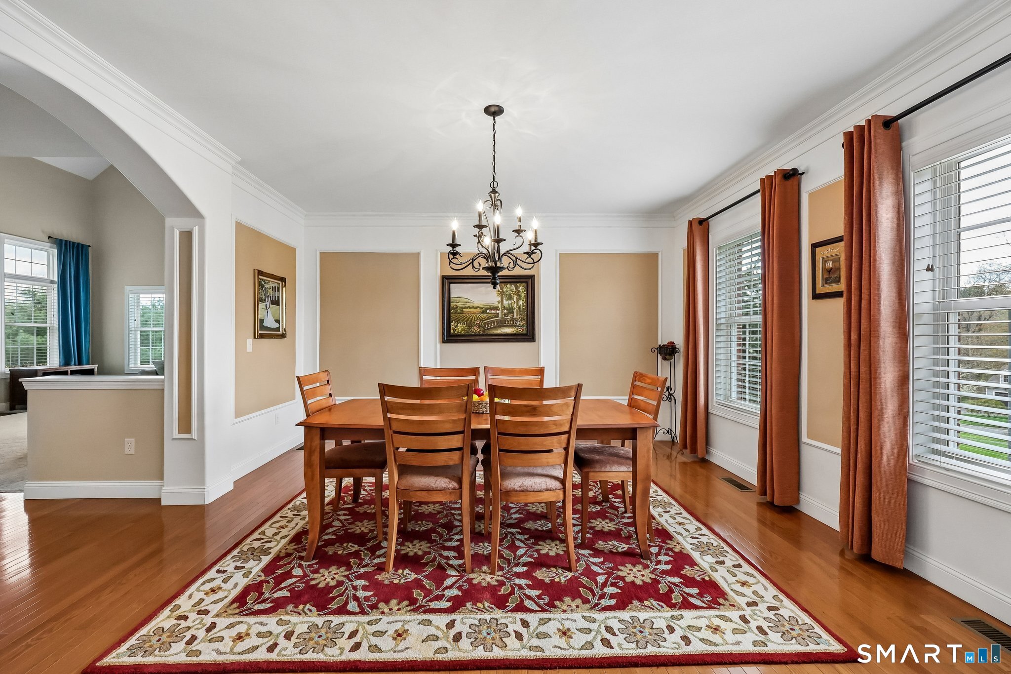 2 Gatehouse Road Granby, CT 06035 - Photo 9 of 40 a dining room with wooden floor and large windows