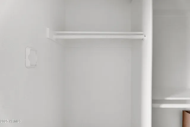 a close up view of racks on the wall