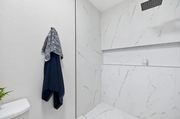 a close view of walk in closet