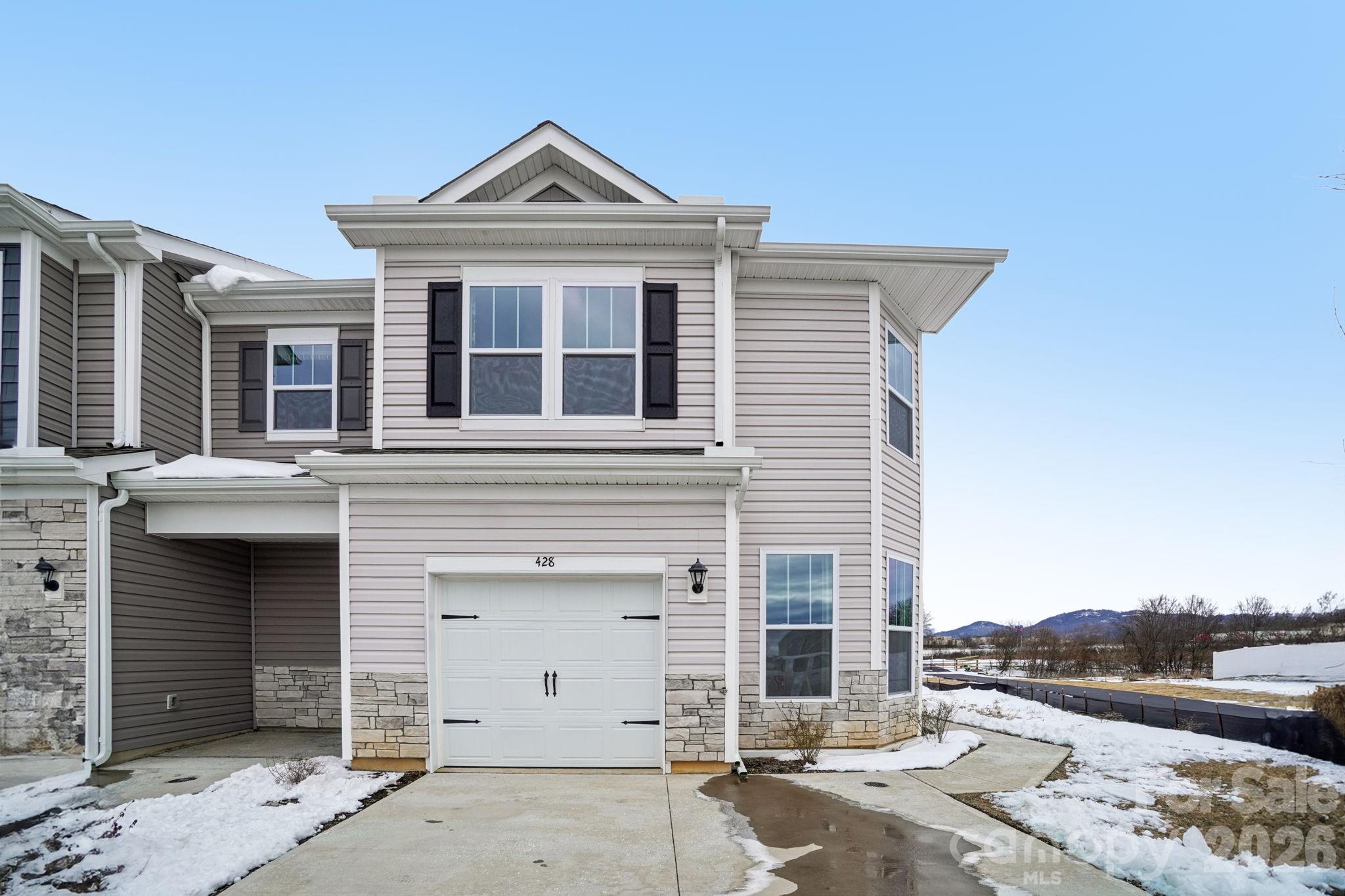 a front view of a house