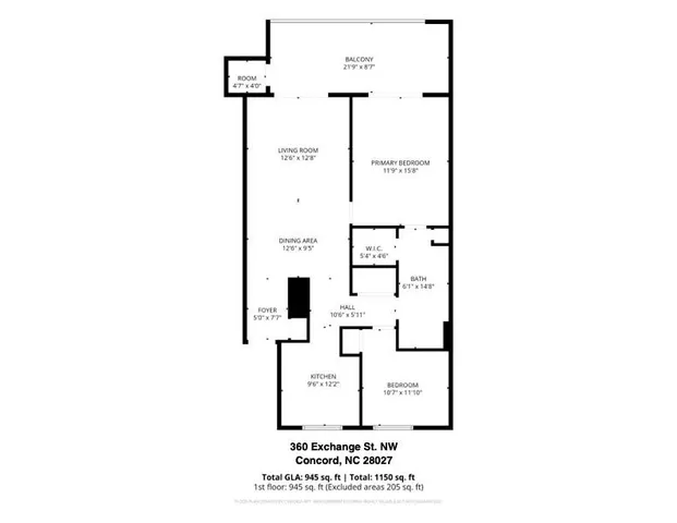 $245,000 | 360 Exchange Street Northwest, Unit 206, Concord, NC 28027