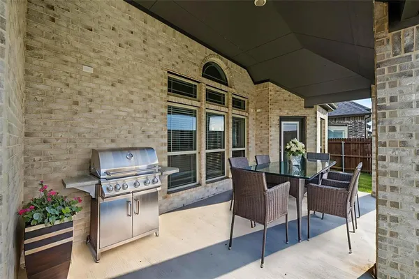 a outdoor space with patio