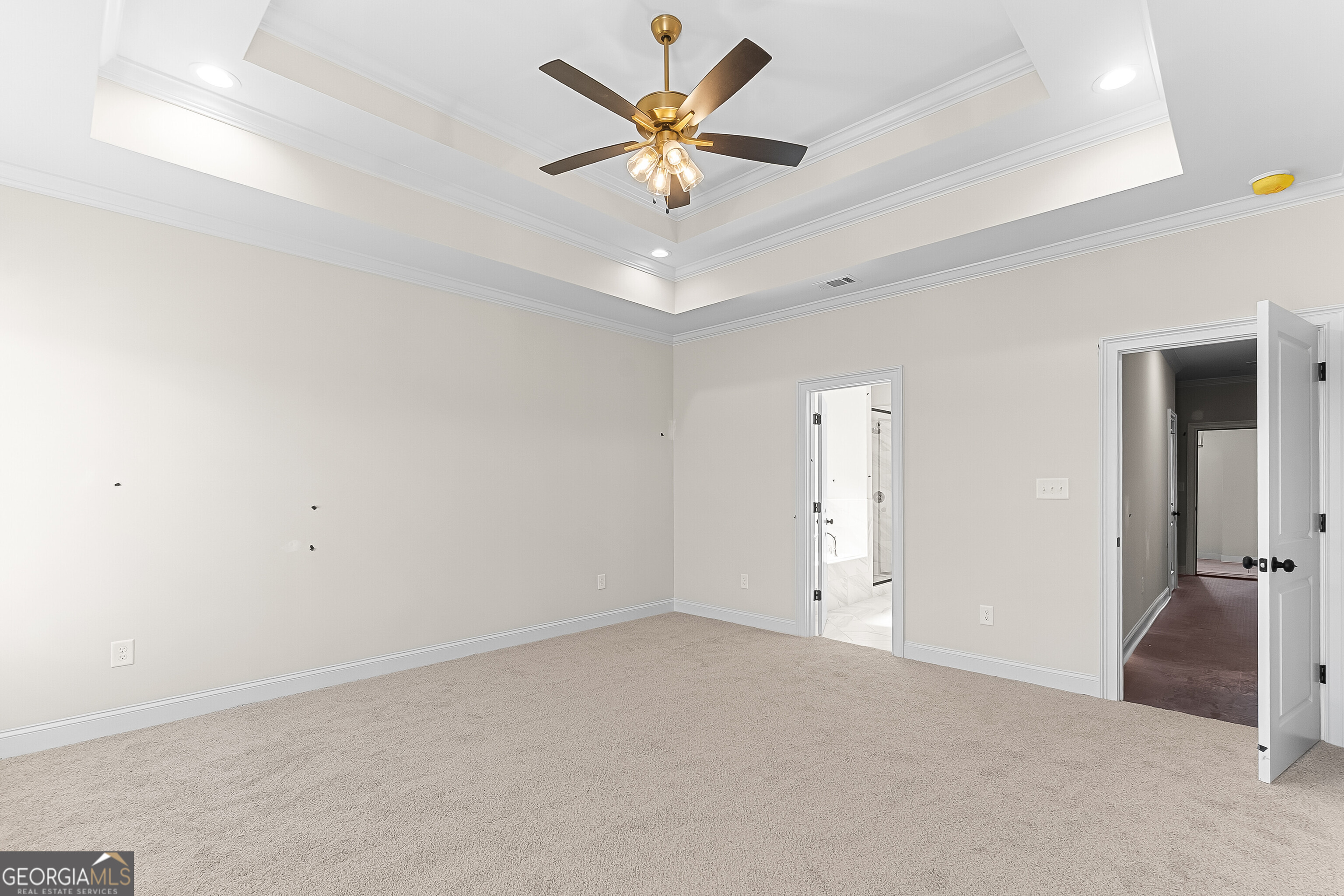 206 Farrell Way Perry, GA 31069 - Photo 15 of 15 an empty room with closet and a ceiling fan