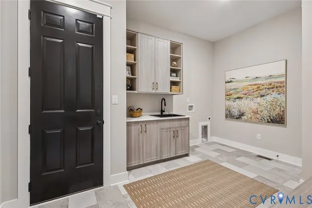 a spacious bathroom with a mirror a bathtub and shower