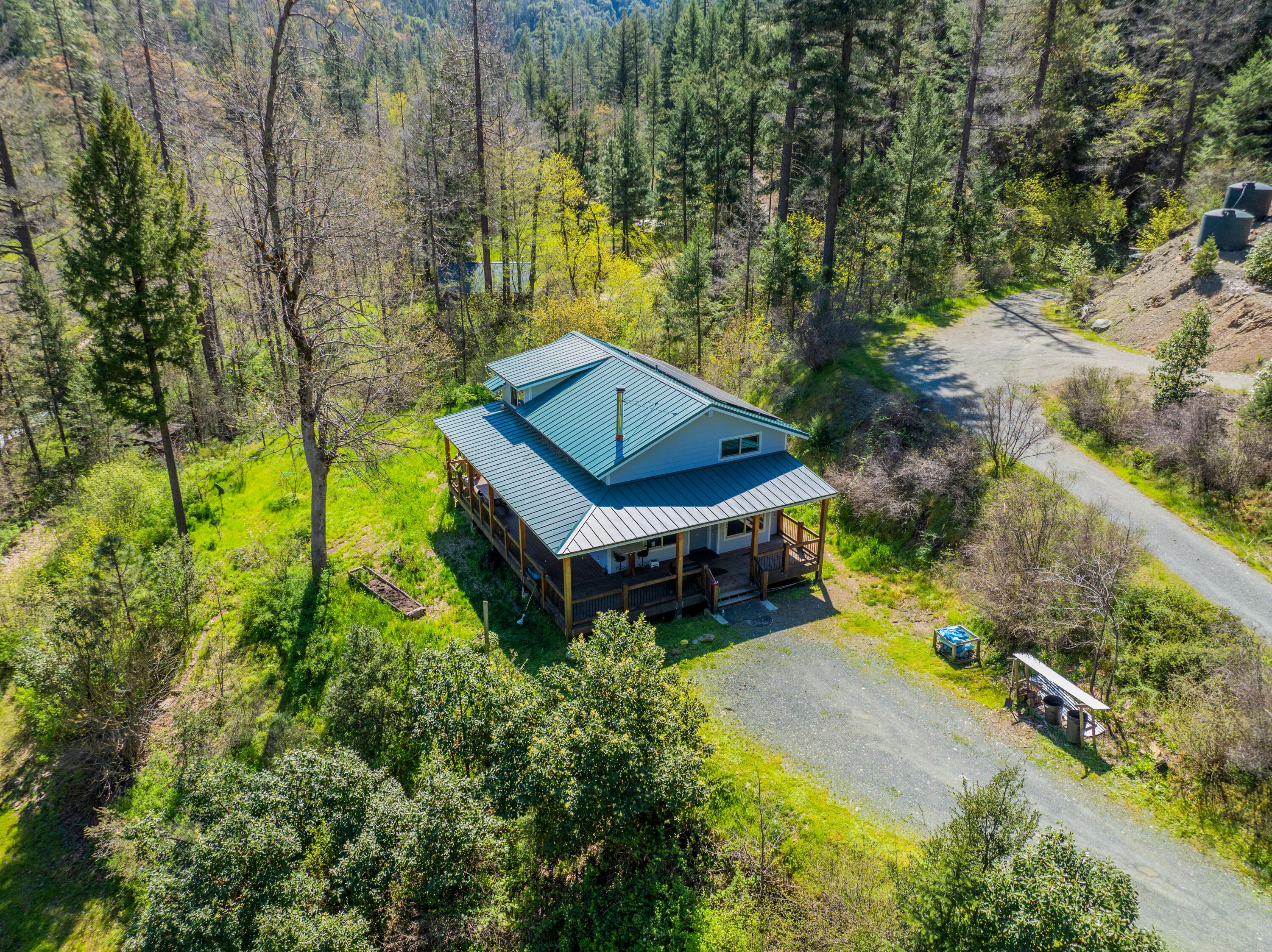 8916 Reading Creek Road Douglas City, CA 96024 - Photo 36 of 48 an aerial view of a house with a yard