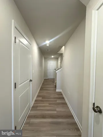 an empty room with an entryway