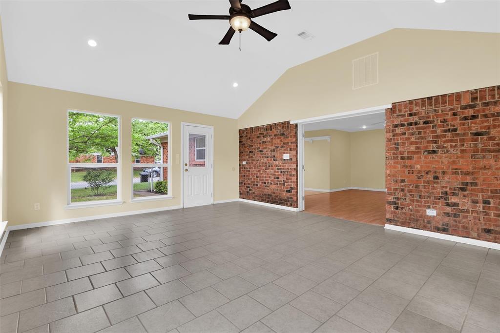 146 Bob White Road Denison, TX 75020 - Photo 13 of 25 15' x 19' family room with frosted glass double doors. What will you do with this space?